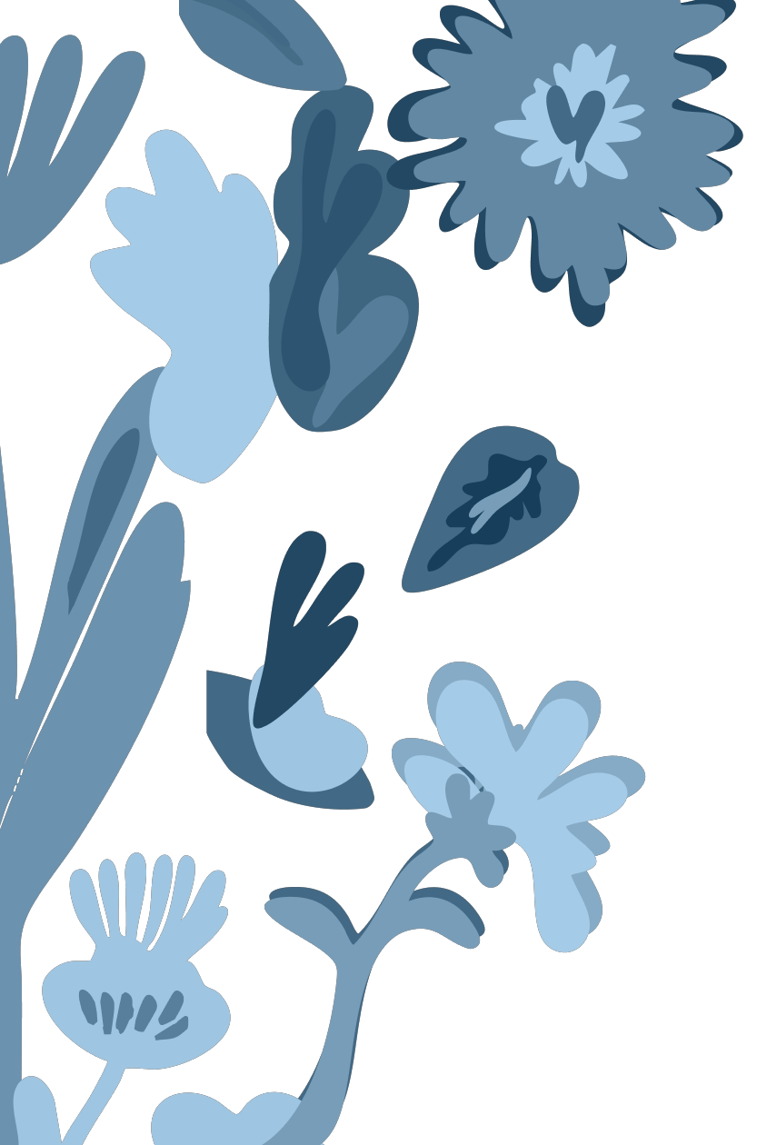 Decorazione floreale a sinistra della sezione hero